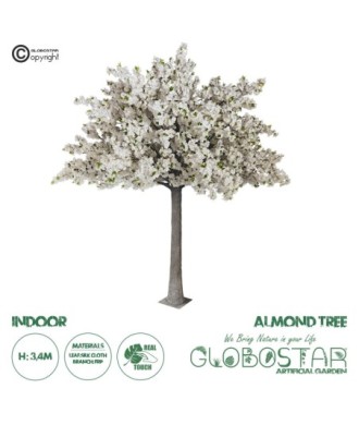 GloboStar® Artificial Garden ALMOND TREE 20163 Τεχνητό Διακοσμητικό Δέντρο Αμυγδαλιά Υ340cm